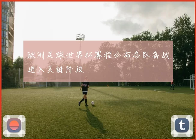 欧洲足球世界杯赛程公布各队备战进入关键阶段
